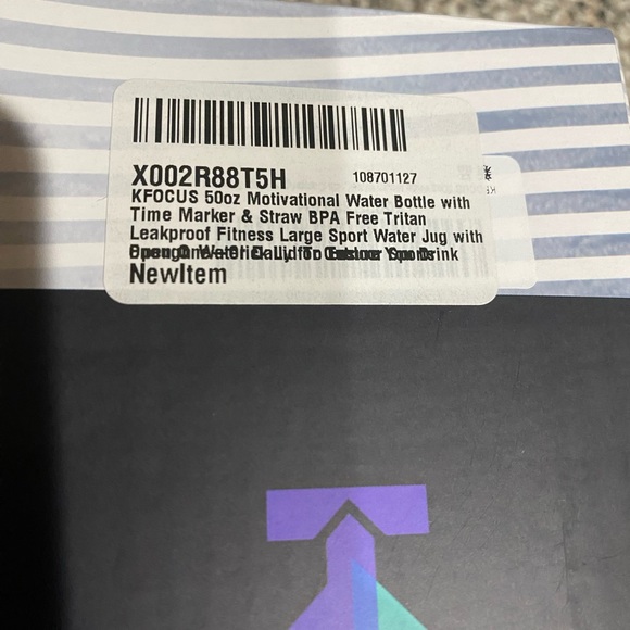 New in box, KFocus 50 oz Motivational Water Bottle with Time Marker - Picture 6 of 6